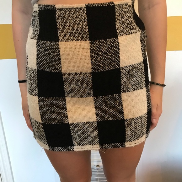Wooly Plaid Mini Skirt {WORN ONCE} - Picture 1 of 3
